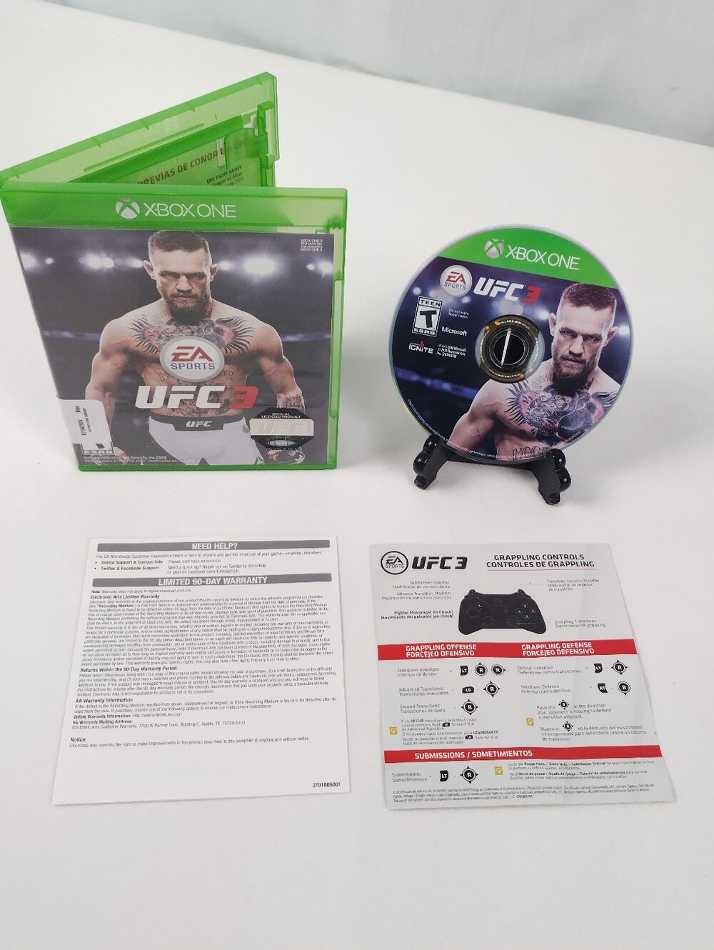 UFC 3 (Microsoft Xbox One, 2018) Clean Complete CIB Manual Inserts Tested - Picture 2 of 10